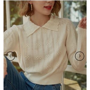 Simple Retro- Jasmine Cable Knit Sweater